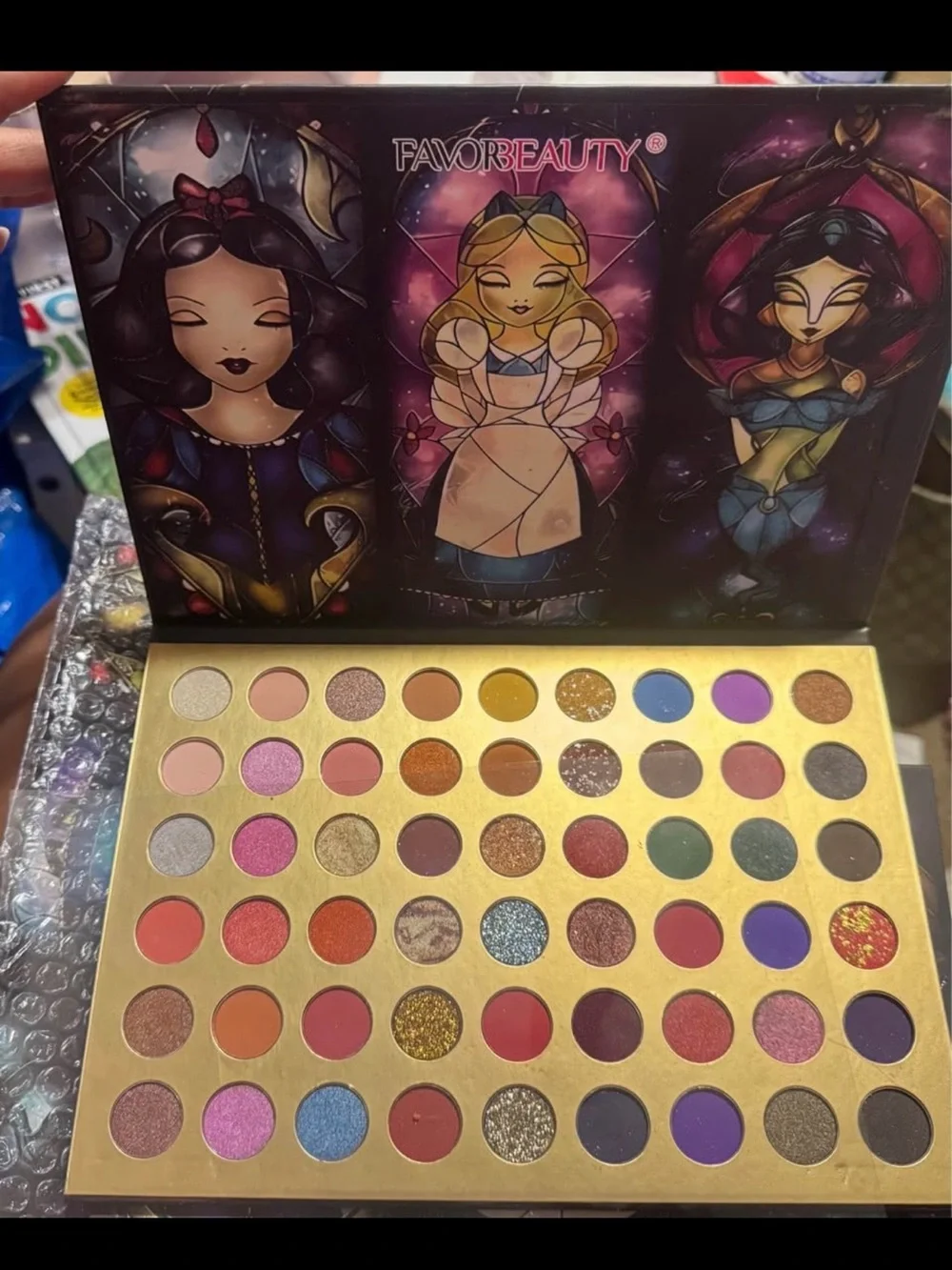 FavoBeauty Women Eyeshadow Palette - Pink & Blue Shimmer